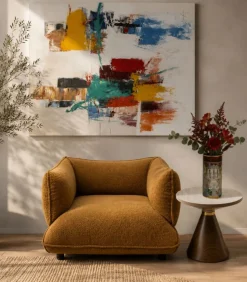 Obraz do salonu 120x150 cm abstrakcyjny ręcznie malowany kolorowe wzory
