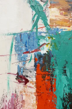 Obraz do salonu 120x150 cm abstrakcyjny ręcznie malowany kolorowe wzory