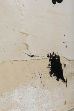 Obraz do salonu 120x120 cm abstrakcyjny ręcznie malowany czarne kropki