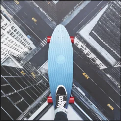 Obraz duży do salonu kolorowy 3D skater 149x149 cm