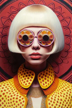 Obraz Fancy Blonde Lady LED 120x80cm