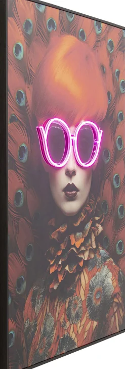 Obraz Fancy Red Lady LED 120x80cm