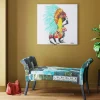 Obraz Headdress Dog 80x80 cm kolorowy