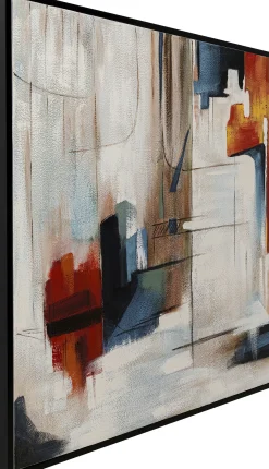 Obraz kolorowy motyw abstrakcyjny rama czarna 100x100 cm