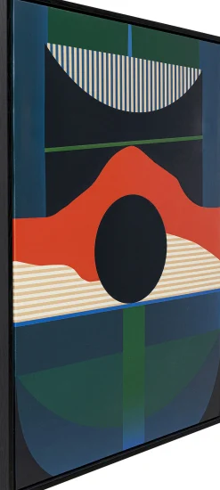Obraz kolorowy zachód słońca rama czarna 75x100 cm
