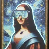 Obraz kolorowy z podświetleniem LED rama drewniana 80x100 cm
