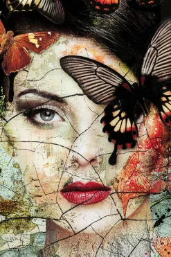 Obraz Lady Butterfly 100x150 cm kolorowy