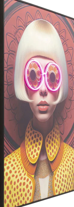 Obraz LED Fancy Blond Lady 75x55cm