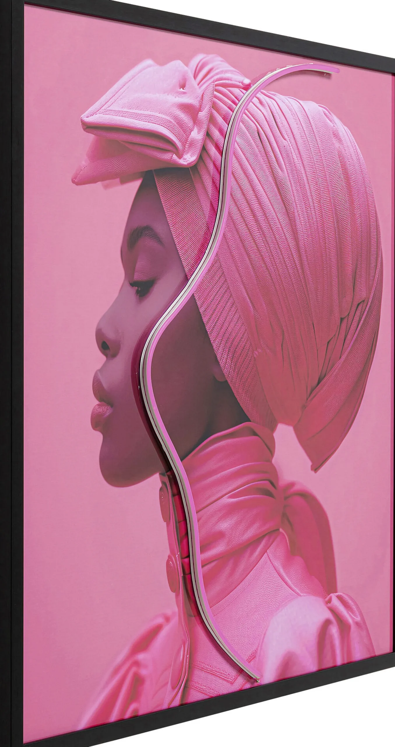 Obraz Pink Woman LED 80x80cm