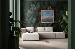 Obraz Silence niebieski 120x120cm