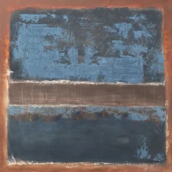 Obraz Silence niebieski 120x120cm
