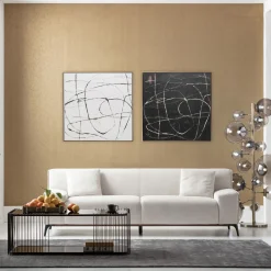 Obraz Sketch biały 120x120cm