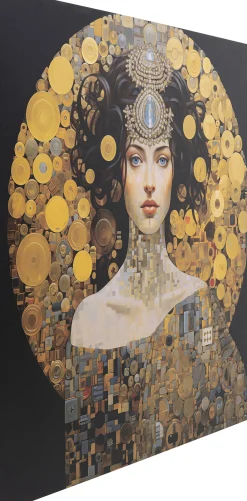 Obraz Szklany Art Nouveau Lady 3D 80x80cm