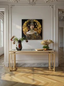 Obraz Szklany Art Nouveau Lady 3D 80x80cm
