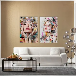 Obraz szklany Artsy Portrait Side 80x120cm