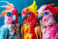 Obraz szklany Cockatoo Chatter 150x100cm