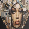 Obraz Szklany 3D Art Geo Woman 80x80cm