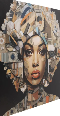 Obraz Szklany 3D Art Geo Woman 80x80cm