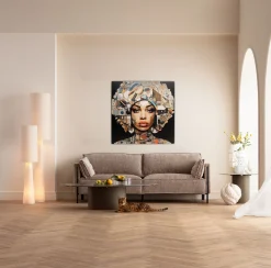 Obraz Szklany 3D Art Geo Woman 80x80cm