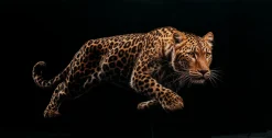 Obraz szklany Hunting Leopard 200x100cm