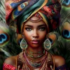 Obraz szklany Muse Peacock 100x100cm