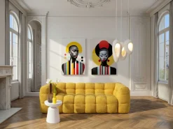 Obraz szklany Muse Retro Lady czerwony 80x120cm