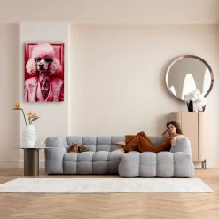 Obraz szklany Pink Poodle 80x120cm