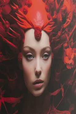 Obraz Szklany Red All Over 50x40cm