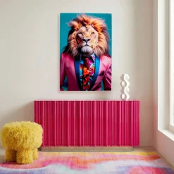 Obraz szklany Suit Lion 80x120cm