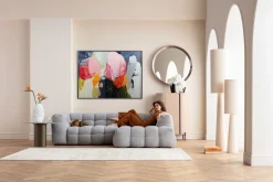 Obraz w ramie Abstract High Gloss różowy 160x120cm