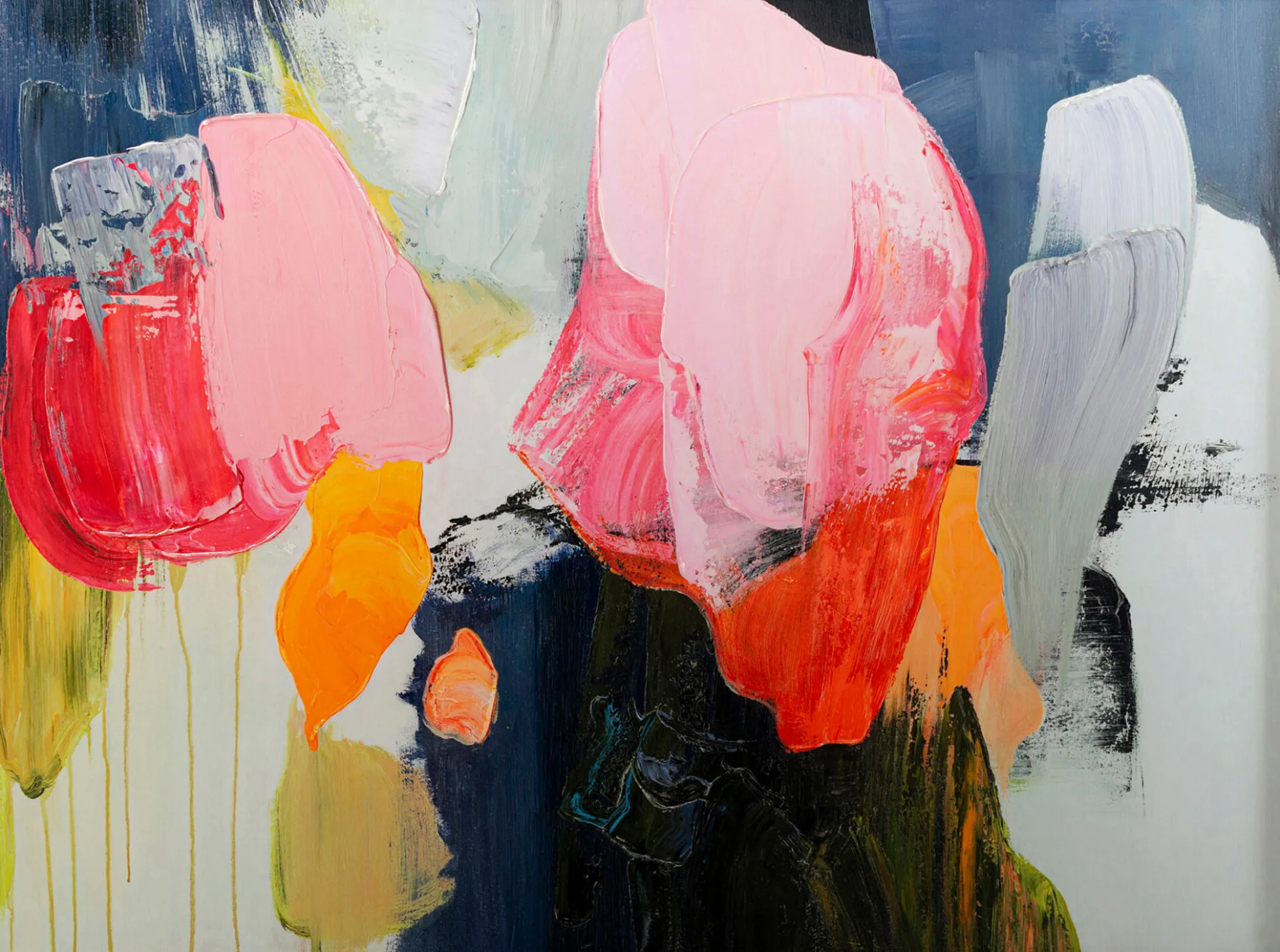 Obraz w ramie Abstract High Gloss różowy 160x120cm