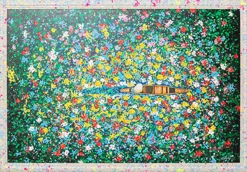 Obraz w ramie Floating Flower Market 150x100cm