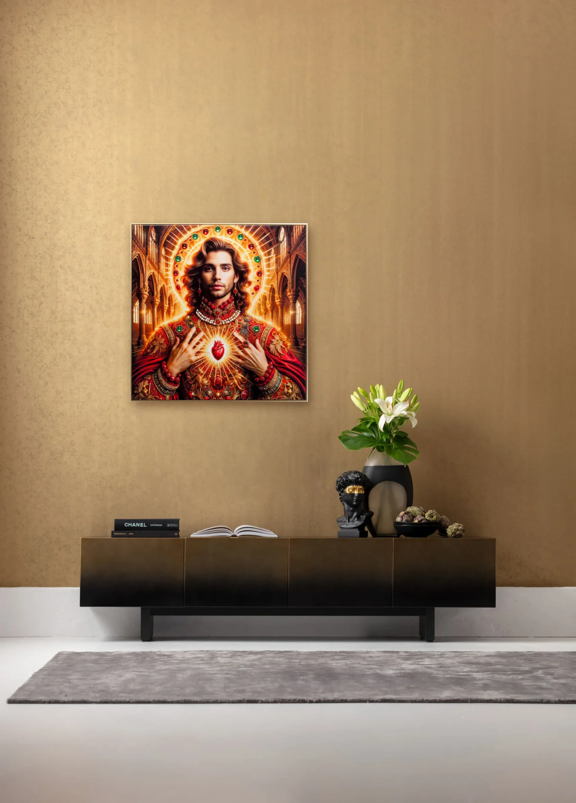 Obraz w ramie Muse Halo Man 100x100cm