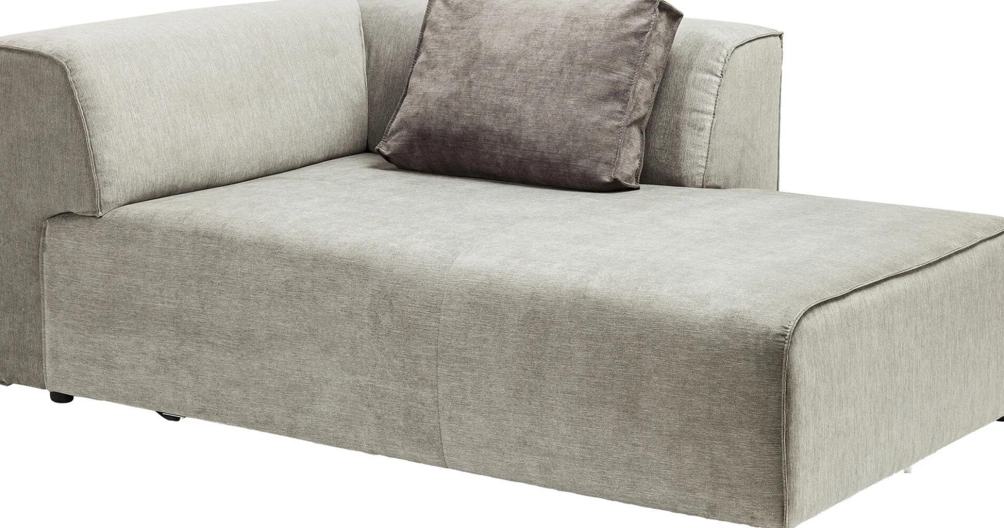 Otoman Infinity Chenille 182x117 cm szary prawy