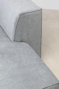 Otoman Infinity Chenille 182x117 cm szary prawy