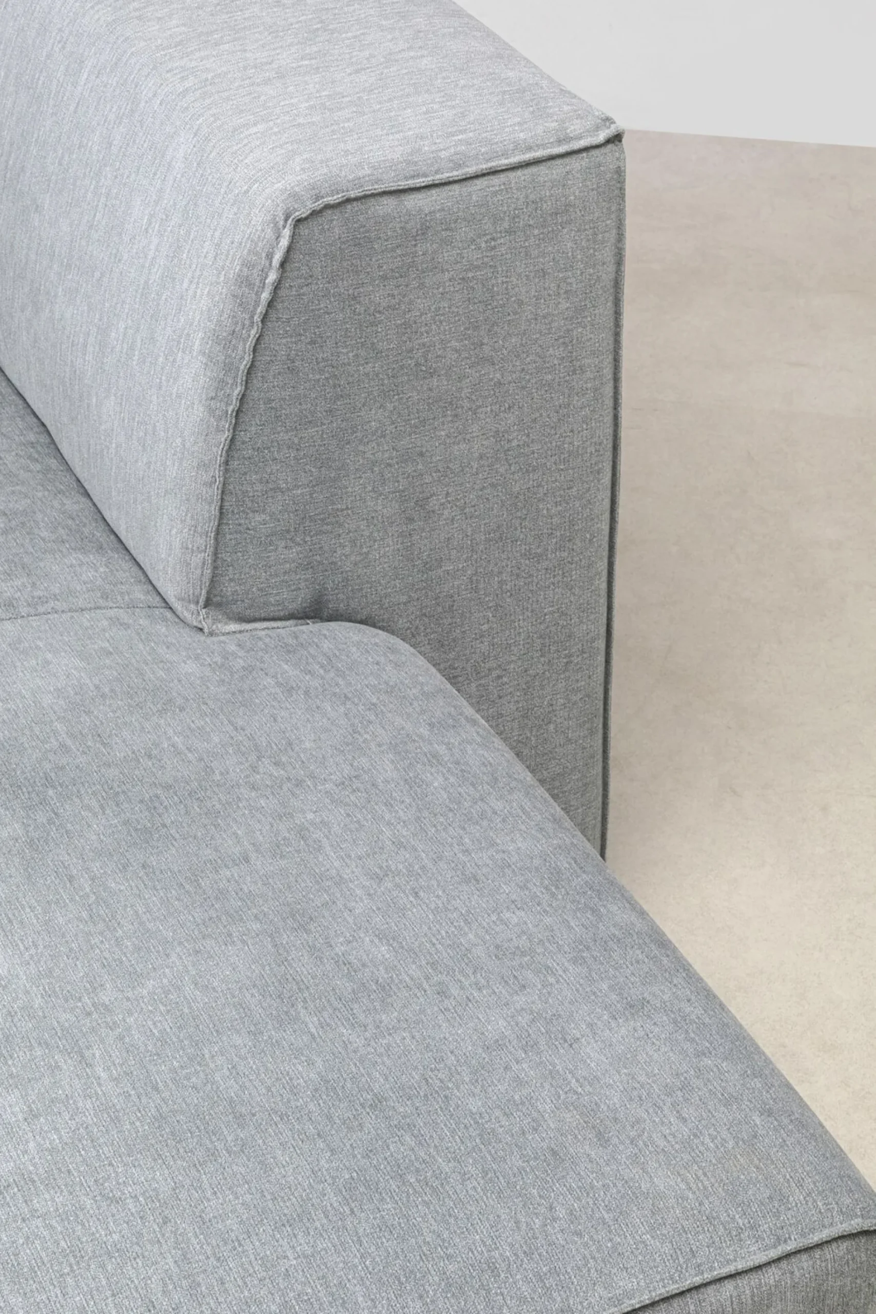 Otoman Infinity Chenille 182x117 cm szary prawy
