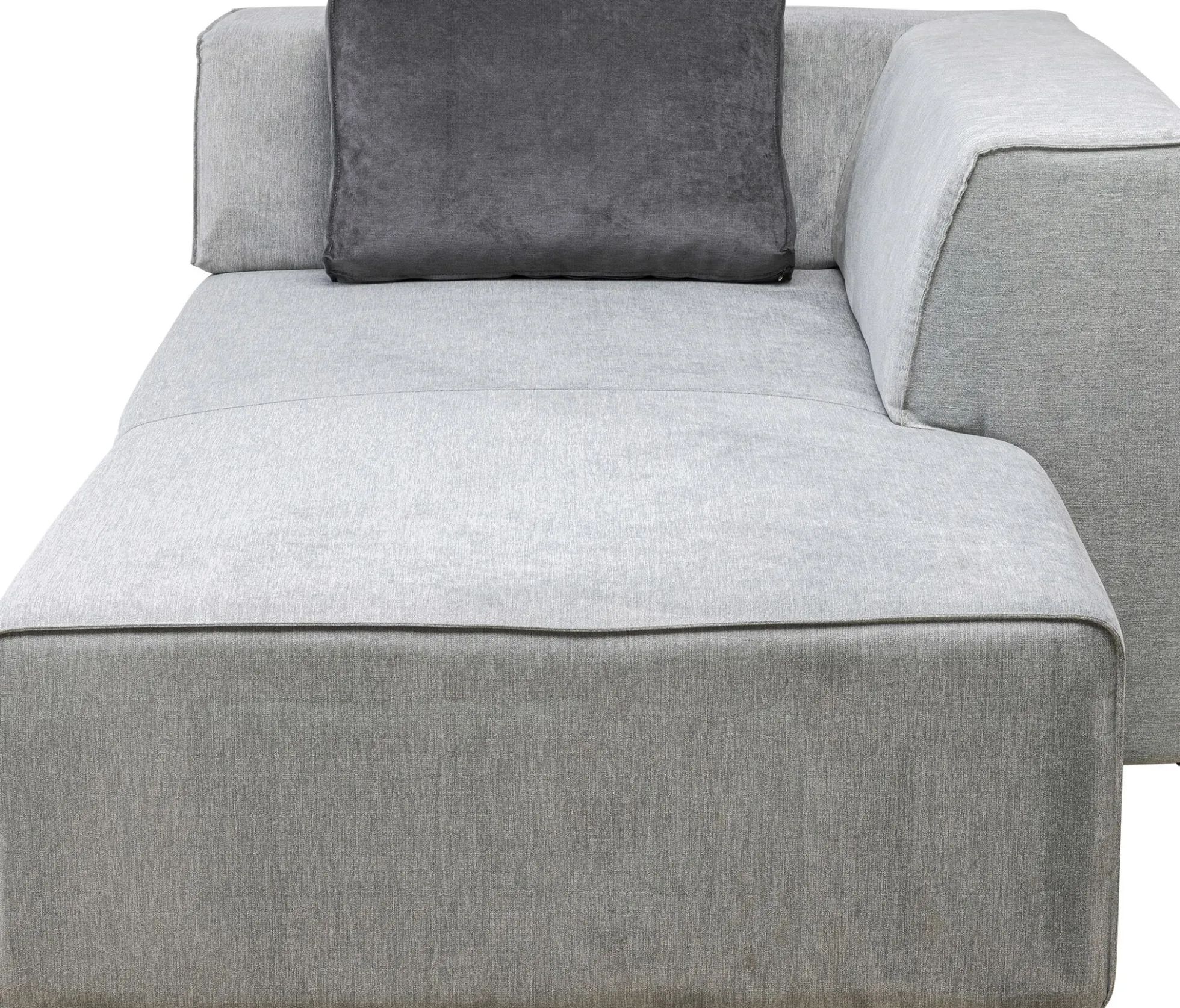 Otoman Infinity Chenille 182x117 cm szary prawy