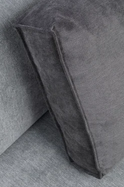 Otoman Infinity Chenille 182x117 cm szary prawy