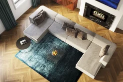 Otoman Infinity Chenille 182x117 cm szary prawy