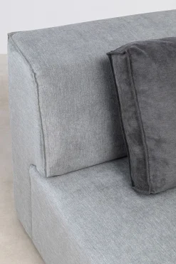 Otoman Infinity Chenille 182x117 cm szary prawy