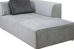 Otoman Infinity Chenille 182x117 cm szary prawy