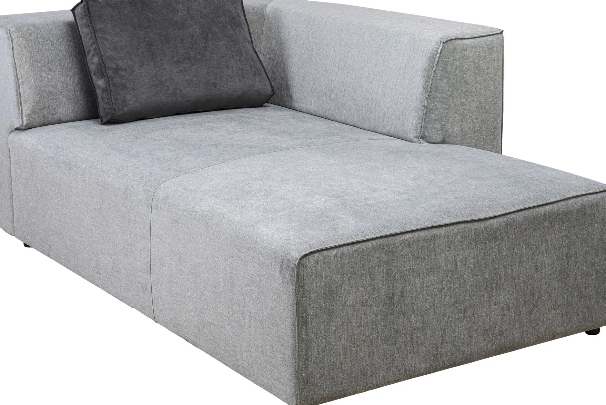 Otoman Infinity Chenille 182x117 cm szary prawy