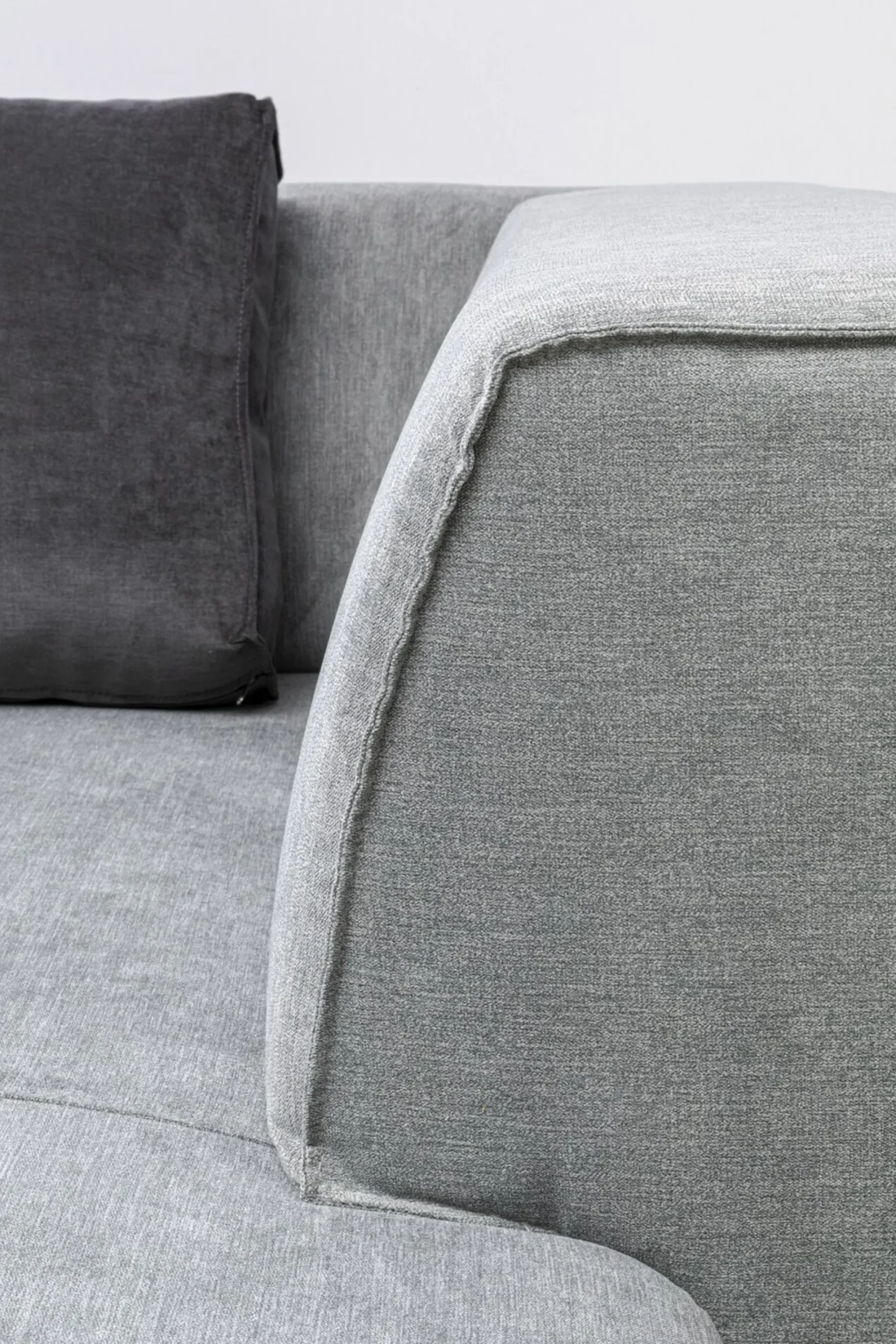 Otoman Infinity Chenille 182x117 cm szary prawy