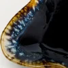 Półmisek kamionkowy ciemnoniebieski 26x17 cm