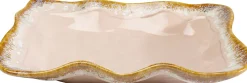 Półmisek kamionkowy różowy 26x17 cm