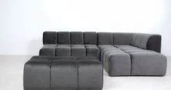 Podnóżek Belami Velvet 105x70 cm szary