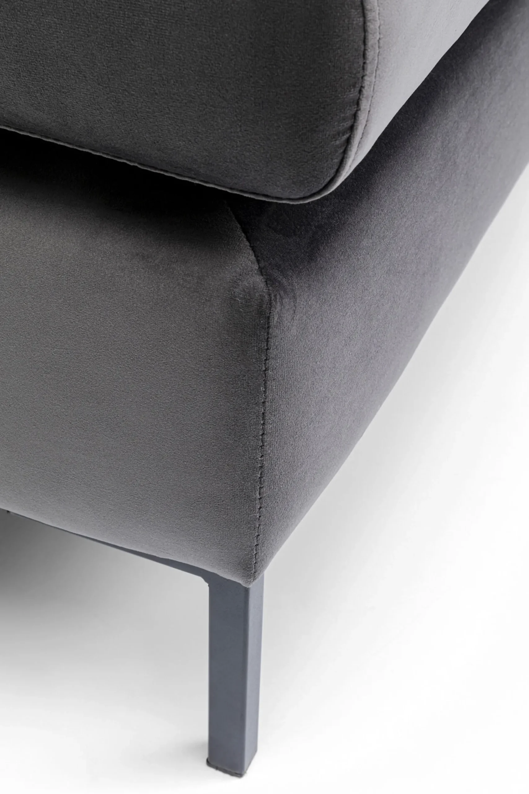 Podnóżek Gianni Velvet 130x62 cm ciemnoszary