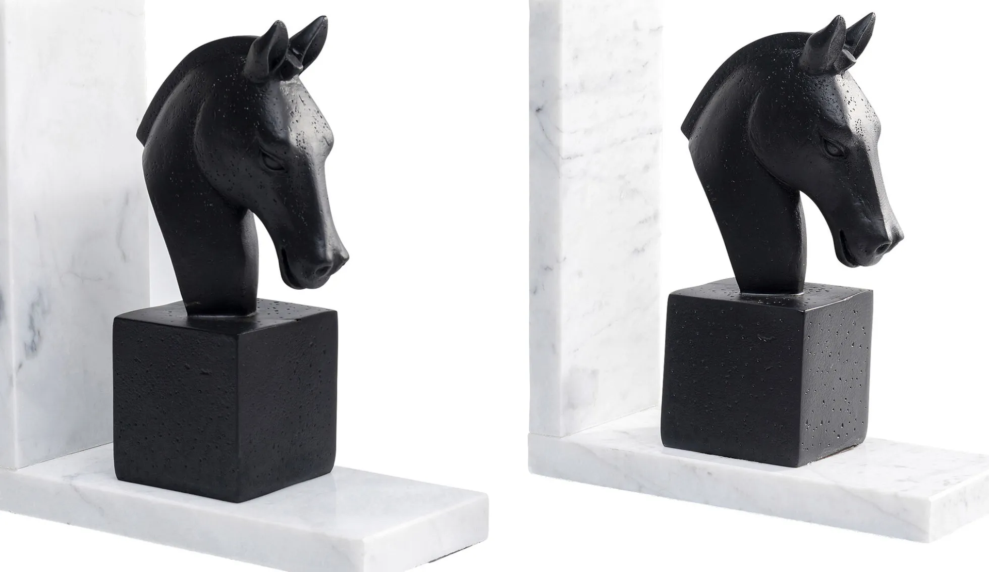 Podpórki na książki Horse 36x21 cm czarno-białe