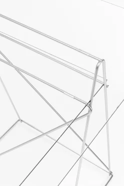 Podstawa biurka metalowa srebrna 31x49 cm