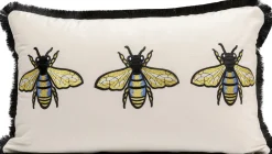 Poduszka dekoracyjna Bees biała 50x30cm